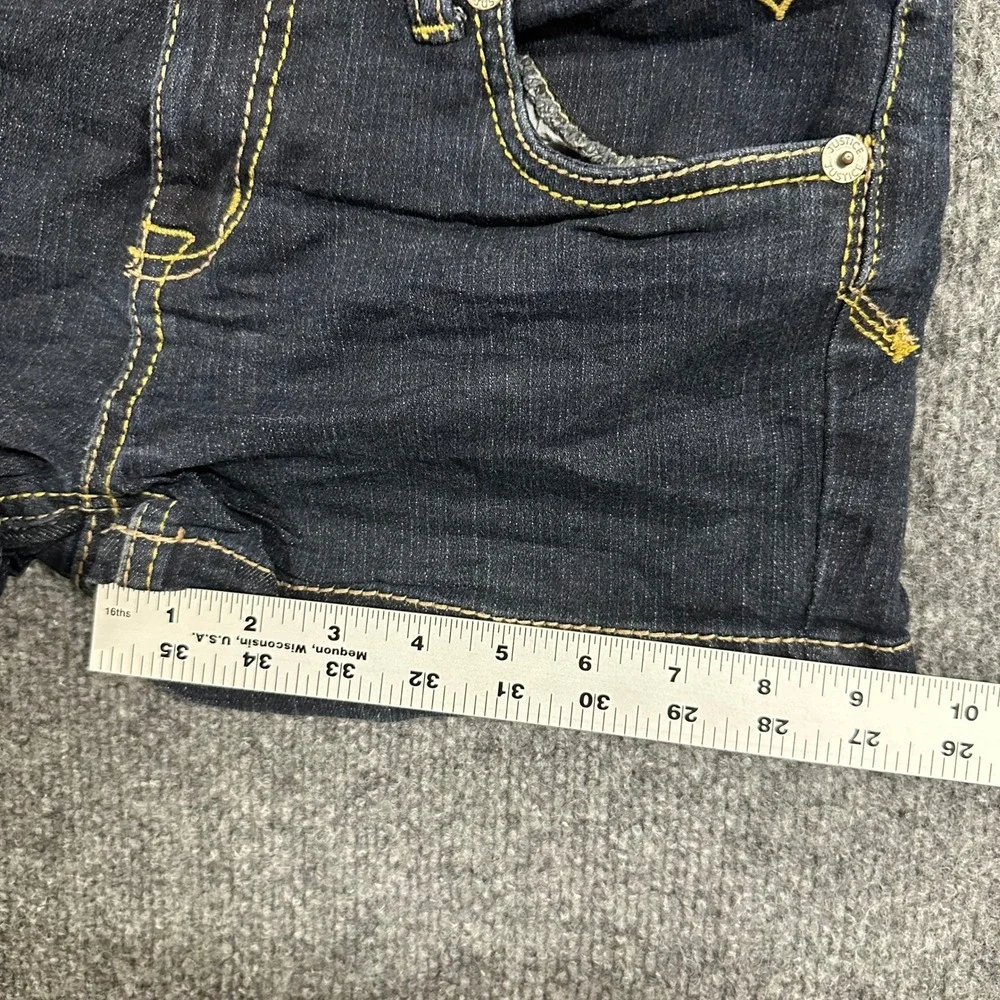 Justice Denim Shorts Girls Size 14R Dark Wash Low Rise Casual Stretch Summer